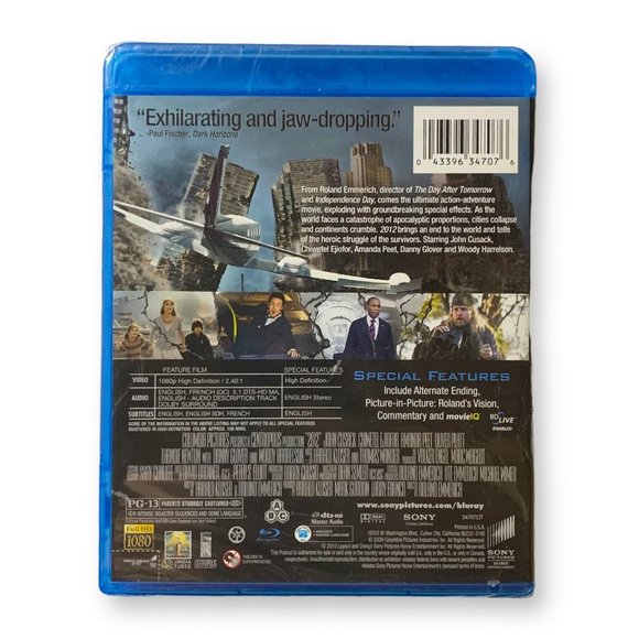 π2/$20π2012 (Blu-ray Disc, 2010) John Cusack, Chiwetel Ejiofor, Peet - SEALED - Picture 2 of 5